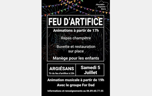 Feux d'artifices à Argiésans 2025
